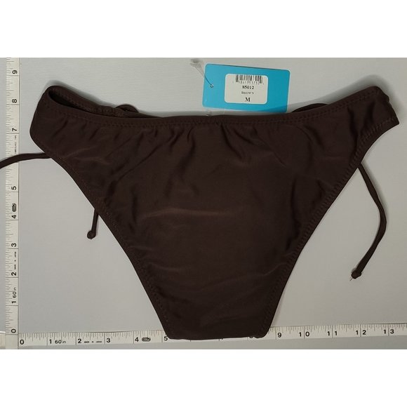 NWT California Waves Foward Side Deco Tie Brown bikini bottom - Picture 2 of 7